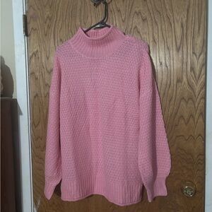 Elegant Pink Turtleneck Sweater